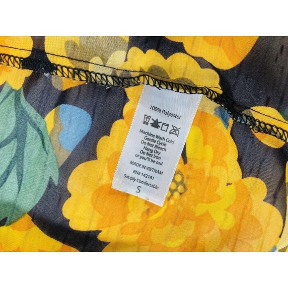 Lularoe Shirley Top Small Kimono Duster Midi Cover Up Sheer Floral Boho Hippy - Picture 11 of 12